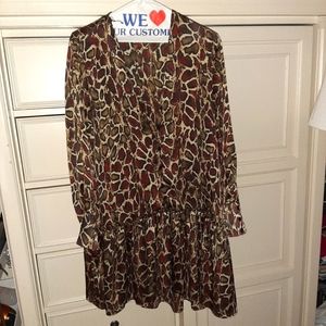 Adorable mini leopard dress